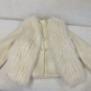 Elegant Cream Fur Vest